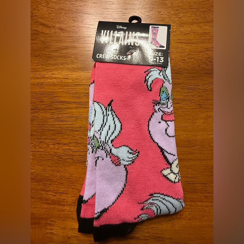 Disney Villains Ursula Crew Socks NWT